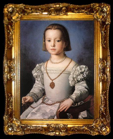 framed  BRONZINO, Agnolo Bia, The Illegitimate Daughter of Cosimo I de  Medici, ta009-2